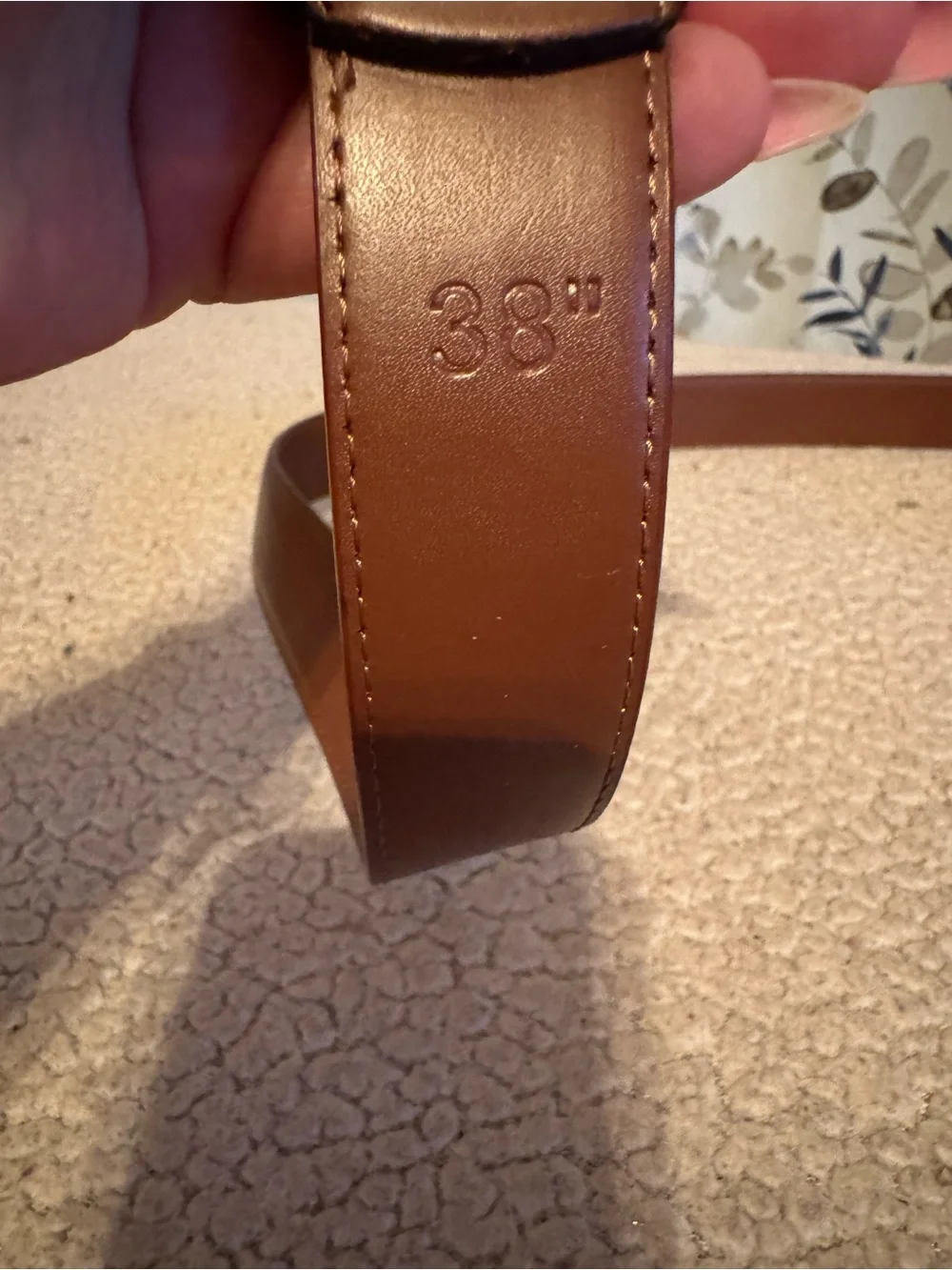 Classic Men’s Leather Belt - Brown Size 38